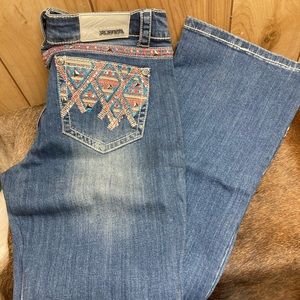 Keya Jeans Red Bling Boot Cut 32x36 mid rise